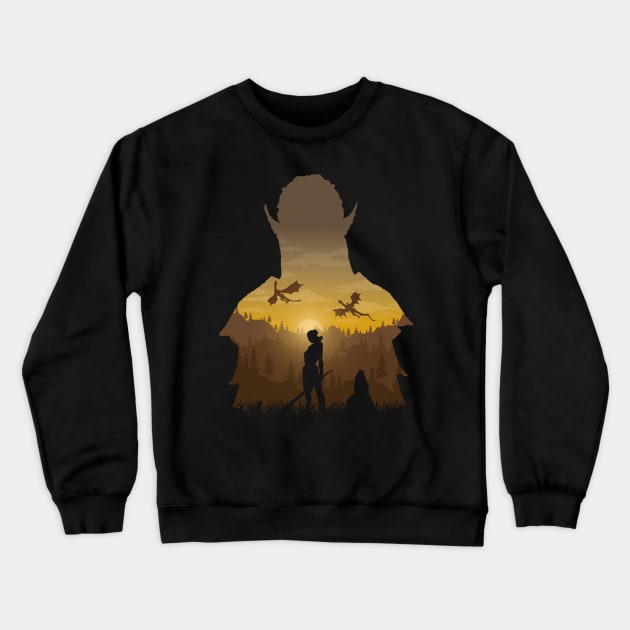 Baldurs Gate 3 - Lae'Zel *Negative Illusion* Crewneck Sweatshirt by MyRetroArt